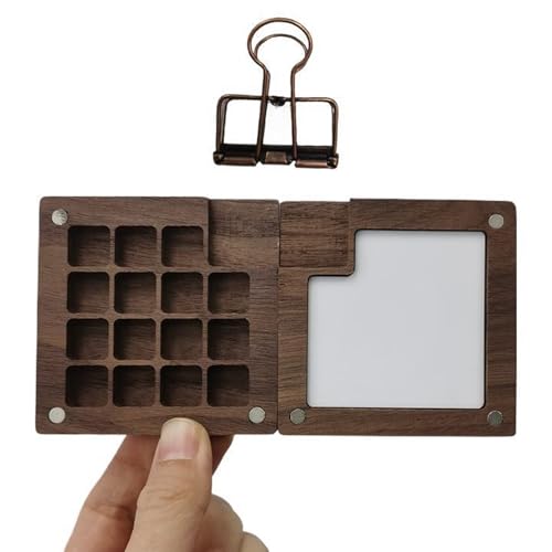 Ksvaye 15 Fächer Mini Aquarell Set Mini Palette Holz Leer Tragbare Nano Palette Aquarell Reise Skizzenbuch Palette mit Binder-Clip für Acrylmalerei, Aquarellmalerei, Gouache Ksvaye 15 Fächer Mini Aquarell Set Mini Palette Holz Leer Tragbare Nano Palette Aquarell Reise Skizzenbuch Palette mit Binder-Clip für Acrylmalerei, Aquarellmalerei, Gouache von Ksvaye