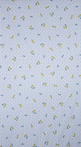 Kt KILOtela - Bedruckter Bettlaken-Stoff, Baumwolle und Polyester, Länge 300 cm, Breite 270 cm, Giraffe, Zebras – Weiß – 3 Meter von Kt KILOtela
