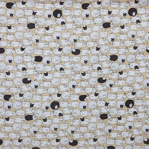 Kt KILOtela - Bedruckter Canvas-Stoff, Dekoration, Polsterung, Kissen, Vorhänge, Bettdecken, Taschen, Tischdecken, 100 cm Länge x 280 cm Breite, Schafe, Weiß, Schwarz - 1 Meter Kt KILOtela - Bedruckter Canvas-Stoff, Dekoration, Polsterung, Kissen, Vorhänge, Bettdecken, Taschen, Tischdecken, 100 cm Länge x 280 cm Breite, Schafe, Weiß, Schwarz - 1 Meter von Kt KILOtela