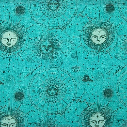 Kt KILOtela - Bedruckter Canvas-Stoff, Dekoration, Polsterung, Kissen, Vorhänge, Bettdecken, Taschen, Tischdecken, 100 cm Länge x 280 cm Breite, Sterne, Astrologie, Sonne, Blau - 1 Meter Kt KILOtela - Bedruckter Canvas-Stoff, Dekoration, Polsterung, Kissen, Vorhänge, Bettdecken, Taschen, Tischdecken, 100 cm Länge x 280 cm Breite, Sterne, Astrologie, Sonne, Blau - 1 Meter von Kt KILOtela
