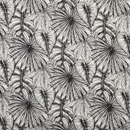 Kt KILOtela - Bedruckter Canvas-Stoff, Dekoration, Tapisserie, Kissen, Vorhänge, Tagesdecken, Taschen, Tischdecken, Bastelarbeiten, 300 cm Länge x 280 cm Breite, Botanisch, Sofia, Schwarz - 3 Meter Kt KILOtela - Bedruckter Canvas-Stoff, Dekoration, Tapisserie, Kissen, Vorhänge, Tagesdecken, Taschen, Tischdecken, Bastelarbeiten, 300 cm Länge x 280 cm Breite, Botanisch, Sofia, Schwarz - 3 Meter von Kt KILOtela