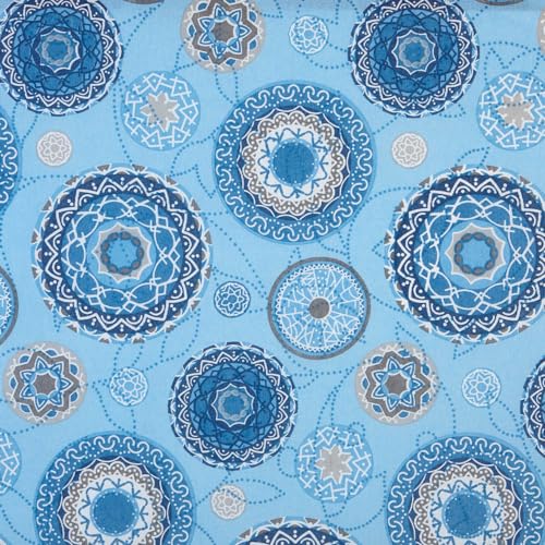 Kt KILOtela - Bedruckter Leinwandstoff, Dekoration, Polster, Kissen, Vorhänge, Tagesdecken, Taschen, Tischdecken, Breite 280 cm, Länge wählbar 50 in 50 cm, Mandalas, Blau Kt KILOtela - Bedruckter Leinwandstoff, Dekoration, Polster, Kissen, Vorhänge, Tagesdecken, Taschen, Tischdecken, Breite 280 cm, Länge wählbar 50 in 50 cm, Mandalas, Blau von Kt KILOtela