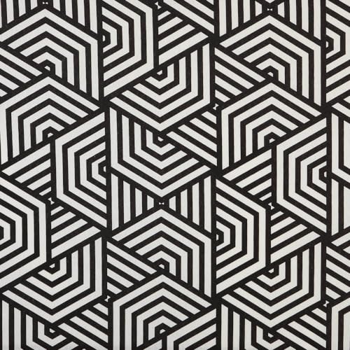 Kt KILOtela - Bedruckter Canvas-Stoff, Dekoration, Tapisserie, Kissen, Vorhänge, Tagesdecken, Taschen, Tischdecken, Breite 280 cm, Länge wählbar 50 in 50 cm, geometrisch, Oslo, Schwarz Kt KILOtela - Bedruckter Canvas-Stoff, Dekoration, Tapisserie, Kissen, Vorhänge, Tagesdecken, Taschen, Tischdecken, Breite 280 cm, Länge wählbar 50 in 50 cm, geometrisch, Oslo, Schwarz von Kt KILOtela