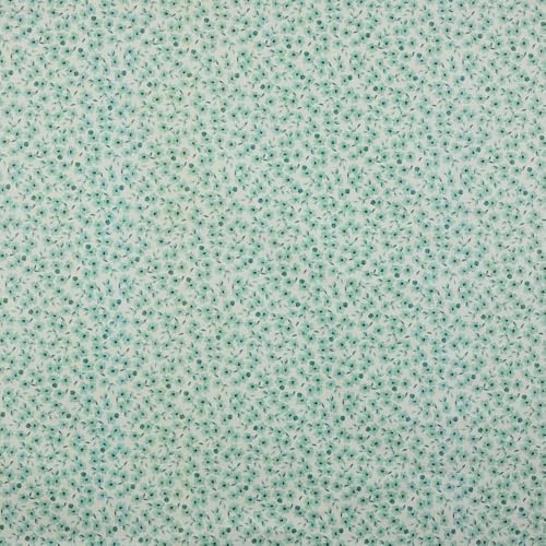Kt KILOtela - Bedruckter Leinenstoff, Dekoration, Polster, Kissen, Taschen, 100 cm Länge x 280 cm Breite, Fabrizia, Blumen, Grün, 1 Meter von Kt KILOtela