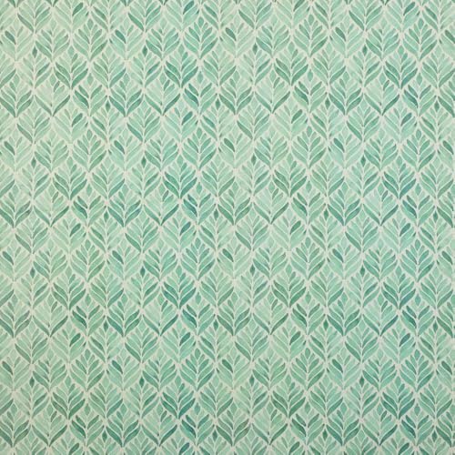 Kt KILOtela - Bedruckter Leinenstoff, Dekoration, Polster, Kissen, Taschen, 100 cm Länge x 280 cm Breite, Fabrizia, Fischgrätenmuster, Grün, 1 Meter von Kt KILOtela