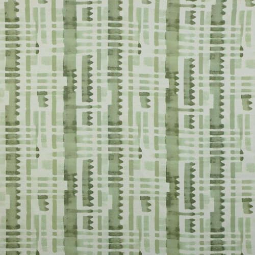 Kt KILOtela - Bedruckter Leinenstoff, Dekoration, Polster, Kissen, Taschen, 100 cm Länge x 280 cm Breite, Tariro 7, geometrisch, Grün, 1 Meter von Kt KILOtela