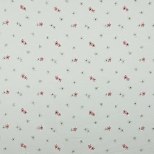 Kt KILOtela - Bedruckter Leinenstoff, Dekoration, Polster, Kissen, Vorhänge, Tagesdecken, Taschen, 100 cm Länge x 280 cm Breite, Asami, Blumen, Rosa, Grau, 1 Meter von Kt KILOtela