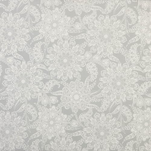 Kt KILOtela - Bedruckter Leinenstoff, Dekoration, Polster, Kissen, Vorhänge, Tagesdecken, Taschen, Tischdecken, 300 cm Länge x 280 cm Breite, Indische Blumen, Paris, Grau - 3 Meter Kt KILOtela - Bedruckter Leinenstoff, Dekoration, Polster, Kissen, Vorhänge, Tagesdecken, Taschen, Tischdecken, 300 cm Länge x 280 cm Breite, Indische Blumen, Paris, Grau - 3 Meter von Kt KILOtela