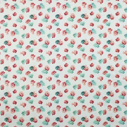 Kt KILOtela - Bedruckter Leinenstoff, Dekoration, Tapisserie, Kissen, Taschen, 100 cm Länge x 280 cm Breite, Fabrizia, Blumen, Rosa, Grün, 1 Meter Kt KILOtela - Bedruckter Leinenstoff, Dekoration, Tapisserie, Kissen, Taschen, 100 cm Länge x 280 cm Breite, Fabrizia, Blumen, Rosa, Grün, 1 Meter von Kt KILOtela