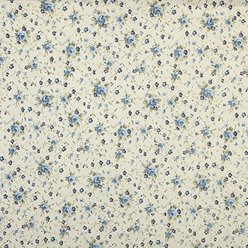 Kt KILOtela - Bedruckter Leinwandstoff, Dekoration, Polster, Kissen, Vorhänge, Tagesdecken, Taschen, Tischdecken, Basteln, Breite 280 cm, Länge nach Wahl 50 in 50 cm, Blumen Blau Kt KILOtela - Bedruckter Leinwandstoff, Dekoration, Polster, Kissen, Vorhänge, Tagesdecken, Taschen, Tischdecken, Basteln, Breite 280 cm, Länge nach Wahl 50 in 50 cm, Blumen Blau von Kt KILOtela