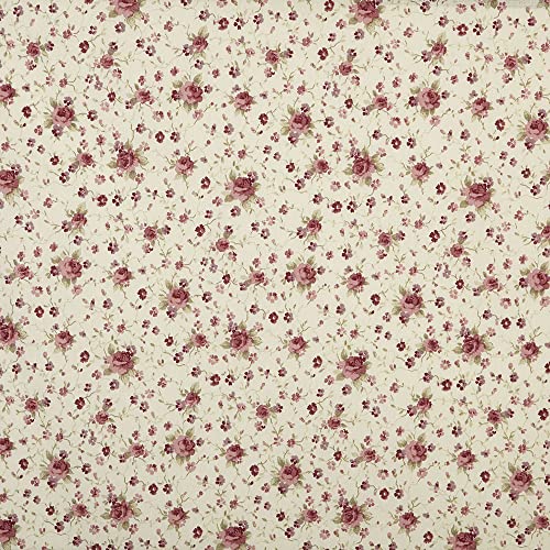 Kt KILOtela - Bedruckter Leinwandstoff, Dekoration, Tafel, Kissen, Vorhänge, Tagesdecken, Handtaschen, Tischdecken, Bastelarbeiten, 100 cm lang x 280 cm breit, Blumen, Rosa, Rot - 1 Meter Kt KILOtela - Bedruckter Leinwandstoff, Dekoration, Tafel, Kissen, Vorhänge, Tagesdecken, Handtaschen, Tischdecken, Bastelarbeiten, 100 cm lang x 280 cm breit, Blumen, Rosa, Rot - 1 Meter von Kt KILOtela