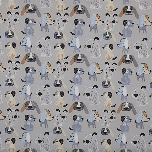 Kt KILOtela - Canvas Dekostoff, Home-Accessoires, Dekorationen, Tischdecken, Vorhänge, Kissen, Vorhänge, Taschen, Basteln, 300 cm Länge x 280 cm Breite, Hunde, Blau, Grau, Braun - 3 Meter Kt KILOtela - Canvas Dekostoff, Home-Accessoires, Dekorationen, Tischdecken, Vorhänge, Kissen, Vorhänge, Taschen, Basteln, 300 cm Länge x 280 cm Breite, Hunde, Blau, Grau, Braun - 3 Meter von Kt KILOtela