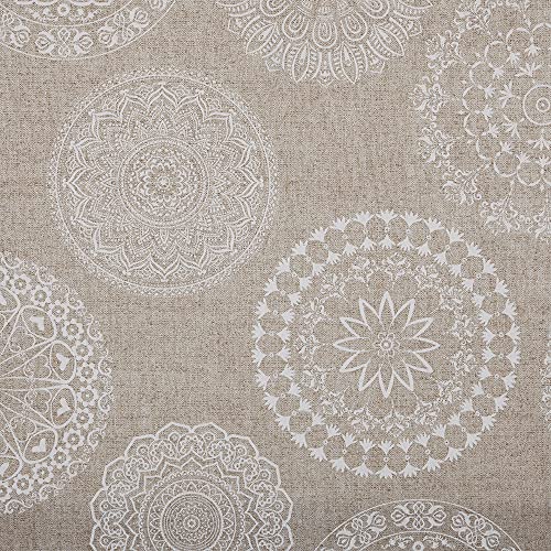 Kt KILOtela - Canvas Dekostoff, Home-Accessoires, Dekorationen, Tischdecken, Vorhänge, Kissen, Vorhänge, Taschen, Basteln, 300 cm Länge x 280 cm Breite, Mandalas Tattoo, Beige, Weiß - 3 Meter Kt KILOtela - Canvas Dekostoff, Home-Accessoires, Dekorationen, Tischdecken, Vorhänge, Kissen, Vorhänge, Taschen, Basteln, 300 cm Länge x 280 cm Breite, Mandalas Tattoo, Beige, Weiß - 3 Meter von Kt KILOtela