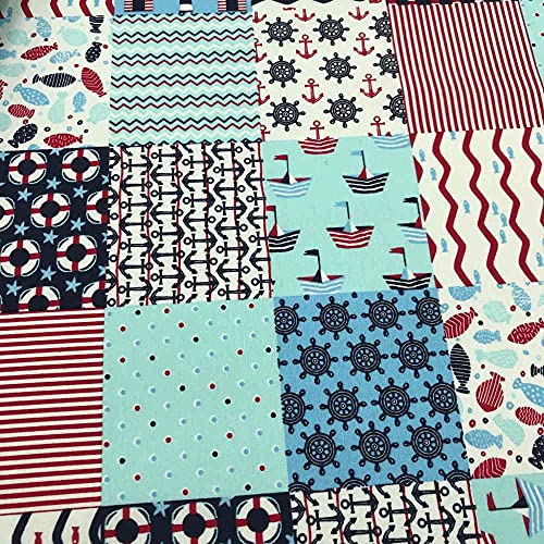 Kt KILOtela - Canvas Dekostoff, Home-Accessoires, Dekorationen, Tischdecken, Vorhänge, Tischdecken, Kissen, Vorhänge, Taschen, 100 cm Länge x 280 cm Breite, Breite, Marine, Anker, Blau, Rot ─ 1 Meter Kt KILOtela - Canvas Dekostoff, Home-Accessoires, Dekorationen, Tischdecken, Vorhänge, Tischdecken, Kissen, Vorhänge, Taschen, 100 cm Länge x 280 cm Breite, Breite, Marine, Anker, Blau, Rot ─ 1 Meter von Kt KILOtela
