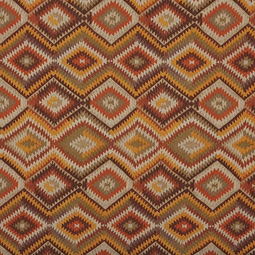 Kt KILOtela - Canvas Dekostoff, Home-Accessoires, Leichte Polsterung, Tischdecken, Kissen, Vorhänge, Taschen, 100 cm Länge x 280 cm Breite, Geometrisch Ethnisch, Tribal, Kilim, Orange - 1 Meter Kt KILOtela - Canvas Dekostoff, Home-Accessoires, Leichte Polsterung, Tischdecken, Kissen, Vorhänge, Taschen, 100 cm Länge x 280 cm Breite, Geometrisch Ethnisch, Tribal, Kilim, Orange - 1 Meter von Kt KILOtela