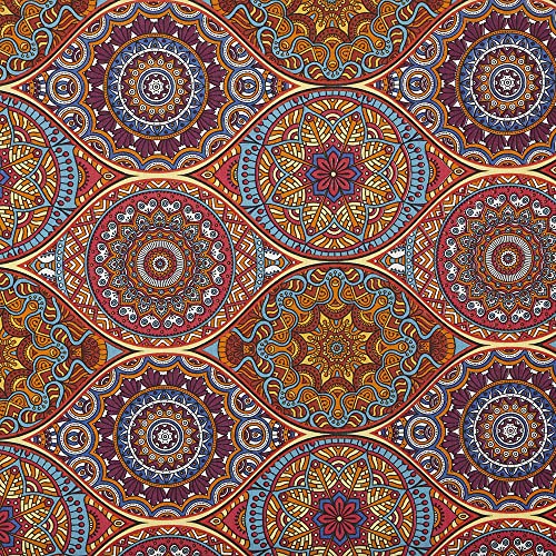 Kt KILOtela - Canvas Dekostoff, Home-Accessoires, Leichte Polsterung, Tischdecken, Kissen, Vorhänge, Taschen, 100 cm Länge x 280 cm Breite, Mandalas, Mehrfarbig - 1 Meter Kt KILOtela - Canvas Dekostoff, Home-Accessoires, Leichte Polsterung, Tischdecken, Kissen, Vorhänge, Taschen, 100 cm Länge x 280 cm Breite, Mandalas, Mehrfarbig - 1 Meter von Kt KILOtela