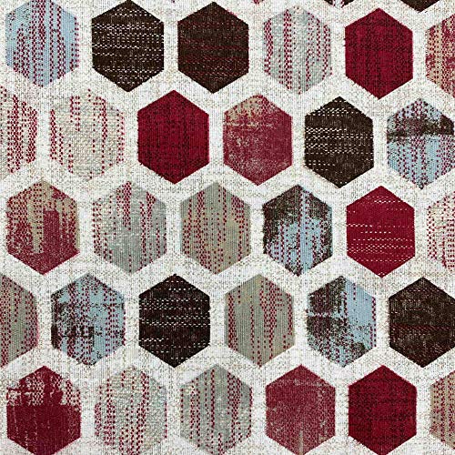 Kt KILOtela - Canvas Dekostoff, Home-Accessoires, Tischdecken, Kissen, Vorhänge, Taschen, 280 cm Breite, Meterware ab 0,5 m, Preis Gilt für 0,5 m, Géométrique, Hexagones, Rouge Kt KILOtela - Canvas Dekostoff, Home-Accessoires, Tischdecken, Kissen, Vorhänge, Taschen, 280 cm Breite, Meterware ab 0,5 m, Preis Gilt für 0,5 m, Géométrique, Hexagones, Rouge von Kt KILOtela