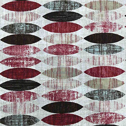 Kt KILOtela - Canvas Dekostoff, Home-Accessoires, Tischdecken, Kissen, Vorhänge, Taschen, 280 cm Breite, Meterware ab 0,5 m, Preis Gilt für 0,5 m, Geometrisch, Ellipsen, Rot Kt KILOtela - Canvas Dekostoff, Home-Accessoires, Tischdecken, Kissen, Vorhänge, Taschen, 280 cm Breite, Meterware ab 0,5 m, Preis Gilt für 0,5 m, Geometrisch, Ellipsen, Rot von Kt KILOtela