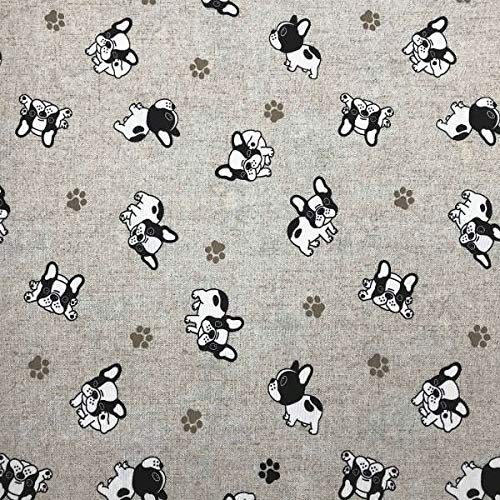 Kt KILOtela - Canvas Dekostoff, Home-Accessoires, Tischdecken, Kissen, Vorhänge, Taschen, 280 cm Breite, Meterware ab 0,5 m, Preis Gilt für 0,5 m, Hunde, Französische Bulldogge, Beige, Schwarz Kt KILOtela - Canvas Dekostoff, Home-Accessoires, Tischdecken, Kissen, Vorhänge, Taschen, 280 cm Breite, Meterware ab 0,5 m, Preis Gilt für 0,5 m, Hunde, Französische Bulldogge, Beige, Schwarz von Kt KILOtela