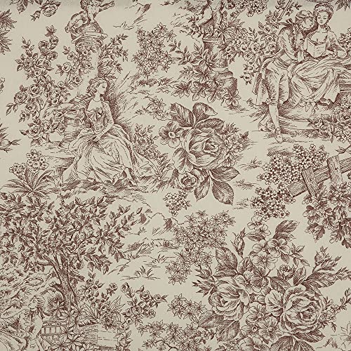 Kt KILOtela - Canvas Dekostoff, Home-Accessoires, Tischdecken, Kissen, Vorhänge, Taschen, 280 cm Breite, Meterware ab 0,5 m, Preis Gilt für 0,5 m, Romantisch, Toile de Jouy, Braun, Ecru Kt KILOtela - Canvas Dekostoff, Home-Accessoires, Tischdecken, Kissen, Vorhänge, Taschen, 280 cm Breite, Meterware ab 0,5 m, Preis Gilt für 0,5 m, Romantisch, Toile de Jouy, Braun, Ecru von Kt KILOtela