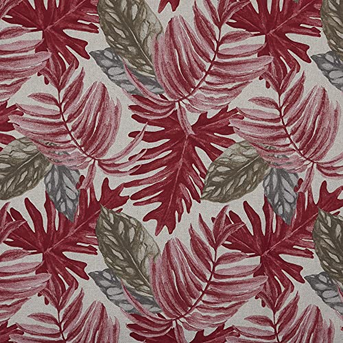 Kt KILOtela - Dekostoff Halbpanama, Home-Accessoires, Tischdecken, Kissen, Vorhänge, Taschen, 100 cm Länge x 280 cm Breite, Tropische Pflanzen, Granat - 1 Meter Kt KILOtela - Dekostoff Halbpanama, Home-Accessoires, Tischdecken, Kissen, Vorhänge, Taschen, 100 cm Länge x 280 cm Breite, Tropische Pflanzen, Granat - 1 Meter von Kt KILOtela