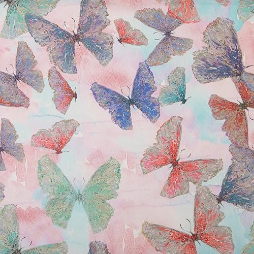 Kt KILOtela - Digitaler bedruckter Canvas-Stoff, Bio-Baumwolle, Dekoration, Polsterung, Kissen, Tischdecken, Breite 280 cm, Länge wählbar 50 in 50 cm, Cezanne, Schmetterlinge, Rosa Kt KILOtela - Digitaler bedruckter Canvas-Stoff, Bio-Baumwolle, Dekoration, Polsterung, Kissen, Tischdecken, Breite 280 cm, Länge wählbar 50 in 50 cm, Cezanne, Schmetterlinge, Rosa von Kt KILOtela