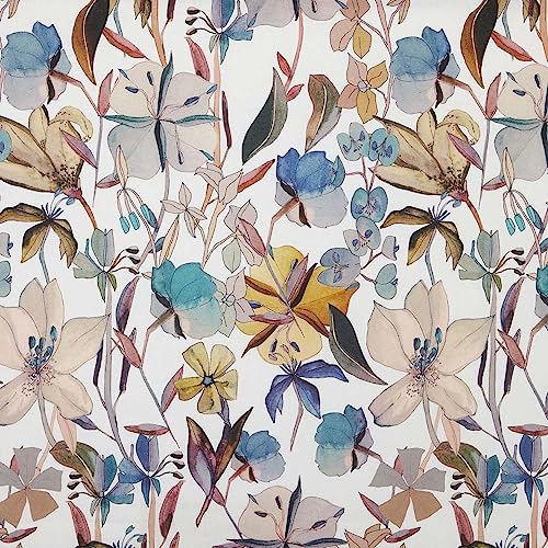 Kt KILOtela - Digitaler bedruckter Canvas-Stoff, Halbpanama Bio-Baumwolle, Dekoration, Tapisserie, Kissen, Tischdecken, 100 cm Länge x 280 cm Breite, Blumen, Ziemlich, Blau, Weiß - 1 Meter Kt KILOtela - Digitaler bedruckter Canvas-Stoff, Halbpanama Bio-Baumwolle, Dekoration, Tapisserie, Kissen, Tischdecken, 100 cm Länge x 280 cm Breite, Blumen, Ziemlich, Blau, Weiß - 1 Meter von Kt KILOtela