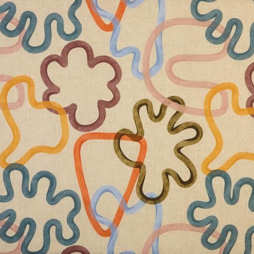 Kt KILOtela - Digitaler bedruckter Leinenstoff, Halbpanama-Baumwolle, Dekoration, Polster, Kissen, Vorhänge, Tischdecken, 100 cm Länge x 280 cm Breite, Gouache, geometrisch, mehrfarbig, beige - 1 Kt KILOtela - Digitaler bedruckter Leinenstoff, Halbpanama-Baumwolle, Dekoration, Polster, Kissen, Vorhänge, Tischdecken, 100 cm Länge x 280 cm Breite, Gouache, geometrisch, mehrfarbig, beige - 1 von Kt KILOtela