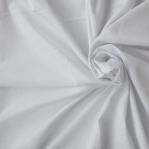 Kt KILOtela - Leinenstoff, Baumwolle, für Dekoration und Kleidung, 50 cm Länge x 150 cm Breite | Weiß ─ 0,50 Meter von Kt KILOtela