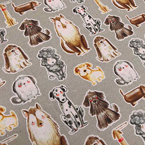Kt KILOtela - Leinenstoff, digital Bedruckt, 100% Baumwolle, Patchwork 100 cm Länge x 140 cm Breite, Elegante Hunde - Braun, Beige - 1 Meter Kt KILOtela - Leinenstoff, digital Bedruckt, 100% Baumwolle, Patchwork 100 cm Länge x 140 cm Breite, Elegante Hunde - Braun, Beige - 1 Meter von Kt KILOtela