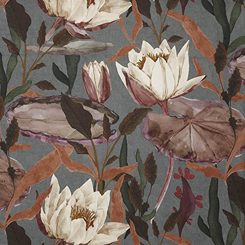 Kt KILOtela - Meterware Leinenstoff Digitaldruck - Half Panama 100% Bio-Baumwolle, Öko-Tex Standard 100 - Breite 280 cm - Länge zur Wahl 50 in 50 cm | Blumenmuster - Grün, Braun, Lila, Beige Kt KILOtela - Meterware Leinenstoff Digitaldruck - Half Panama 100% Bio-Baumwolle, Öko-Tex Standard 100 - Breite 280 cm - Länge zur Wahl 50 in 50 cm | Blumenmuster - Grün, Braun, Lila, Beige von Kt KILOtela