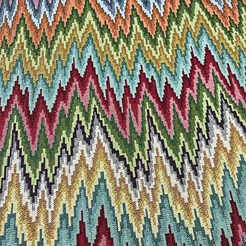 Kt KILOtela - Meterware Polsterstoff - Jacquard Stoff - Breite 280 cm - Länge wählbar 50 in 50 cm | Zigzag Sinuco - mehrfarbig Kt KILOtela - Meterware Polsterstoff - Jacquard Stoff - Breite 280 cm - Länge wählbar 50 in 50 cm | Zigzag Sinuco - mehrfarbig von Kt KILOtela