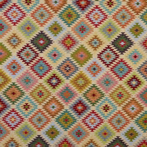 Kt KILOtela - Möbelstoff, Jacquard, Goblin, Recycelt, Polsterstoff für Stühle, Kissen, Sofa, verschleißfest, Nähen 100 cm lang x 280 cm breit, Ixhuatan Rauten, mehrfarbig, 1 Kt KILOtela - Möbelstoff, Jacquard, Goblin, Recycelt, Polsterstoff für Stühle, Kissen, Sofa, verschleißfest, Nähen 100 cm lang x 280 cm breit, Ixhuatan Rauten, mehrfarbig, 1 von Kt KILOtela
