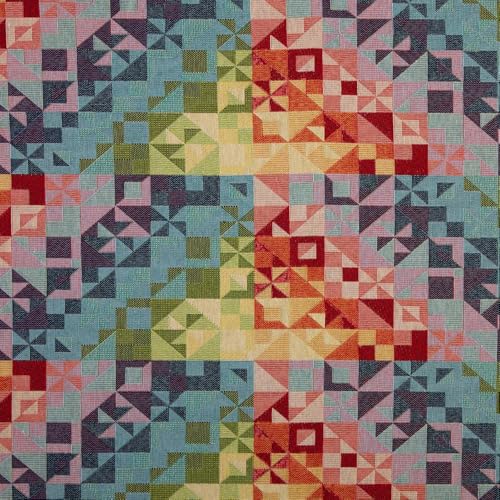 Kt KILOtela - Polsterstoff, Jacquard Gobelin, Stuhlbezug, Kissen, Kopfteil, Sofa, Taschen, verschleißfest, Breite 280 cm, Länge wählbar 50 in 50 cm, geometrisch, mehrfarbig Kt KILOtela - Polsterstoff, Jacquard Gobelin, Stuhlbezug, Kissen, Kopfteil, Sofa, Taschen, verschleißfest, Breite 280 cm, Länge wählbar 50 in 50 cm, geometrisch, mehrfarbig von Kt KILOtela
