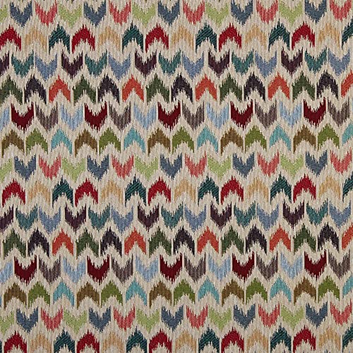 Kt KILOtela - Polsterstoff, Jacquard Gobelin, Stuhlbezug, Kissen, Kopfteil, Sofa, Taschen, verschleißfest, Nähen, 100 cm Länge x 280 cm Breite, Chevron, mehrfarbig, 1 Meter Kt KILOtela - Polsterstoff, Jacquard Gobelin, Stuhlbezug, Kissen, Kopfteil, Sofa, Taschen, verschleißfest, Nähen, 100 cm Länge x 280 cm Breite, Chevron, mehrfarbig, 1 Meter von Kt KILOtela