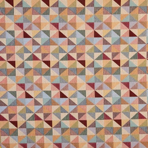 Kt KILOtela - Polsterstoff, Jacquard Gobelin, Stuhlbezug, Kissen, Kopfteil, Sofa, Taschen, verschleißfest, Nähen, 100 cm Länge x 280 cm Breite, Dustin, Dreiecke, mehrfarbig, 1 Meter Kt KILOtela - Polsterstoff, Jacquard Gobelin, Stuhlbezug, Kissen, Kopfteil, Sofa, Taschen, verschleißfest, Nähen, 100 cm Länge x 280 cm Breite, Dustin, Dreiecke, mehrfarbig, 1 Meter von Kt KILOtela