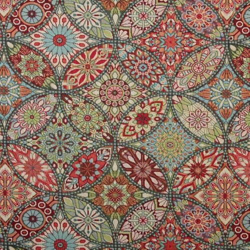 Kt KILOtela - Polsterstoff, Jacquard Gobelin, Stuhlbezug, Kissen, Kopfteil, Sofa, Taschen, verschleißfest, Nähen, 100 cm Länge x 280 cm Breite, Vitral, mehrfarbig - 1 Meter Kt KILOtela - Polsterstoff, Jacquard Gobelin, Stuhlbezug, Kissen, Kopfteil, Sofa, Taschen, verschleißfest, Nähen, 100 cm Länge x 280 cm Breite, Vitral, mehrfarbig - 1 Meter von Kt KILOtela