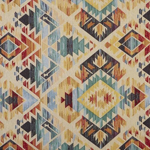 Kt KILOtela - Polsterstoff, Jacquard Gobelin, Stuhlbezug, Kissen, Kopfteil, Sofa, Taschen, verschleißfest, Nähen, 100 cm Länge x 280 cm Breite, ethnisch, Samba, mehrfarbig, 1 Meter Kt KILOtela - Polsterstoff, Jacquard Gobelin, Stuhlbezug, Kissen, Kopfteil, Sofa, Taschen, verschleißfest, Nähen, 100 cm Länge x 280 cm Breite, ethnisch, Samba, mehrfarbig, 1 Meter von Kt KILOtela