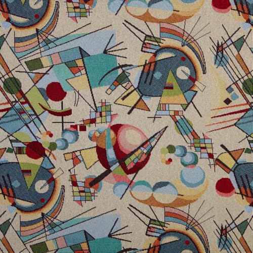 Kt KILOtela - Polsterstoff, Jacquard Gobelin, Stuhlbezug, Kissen, Kopfteil, Sofa, Taschen, verschleißfest, Nähen, 100 cm lang x 280 cm breit, geometrisch, Kunst, mehrfarbig, 1 Meter Kt KILOtela - Polsterstoff, Jacquard Gobelin, Stuhlbezug, Kissen, Kopfteil, Sofa, Taschen, verschleißfest, Nähen, 100 cm lang x 280 cm breit, geometrisch, Kunst, mehrfarbig, 1 Meter von Kt KILOtela