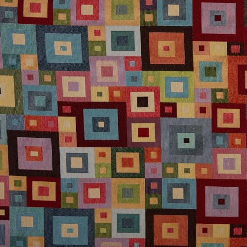 Kt KILOtela - Polsterstoff, Jacquard Gobelin, Stuhlbezug, Kissen, Sofa, verschleißfest, Breite 280 cm, Länge wählbar 50 in 50 cm, geometrisch, quadratisch, mehrfarbig Kt KILOtela - Polsterstoff, Jacquard Gobelin, Stuhlbezug, Kissen, Sofa, verschleißfest, Breite 280 cm, Länge wählbar 50 in 50 cm, geometrisch, quadratisch, mehrfarbig von Kt KILOtela