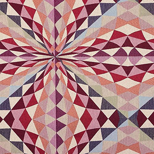Kt KILOtela - Polsterstoff, Möbelstoff, Jacquard Gobelin, Dekostoff, Modische Accessoires, Tischdecke, Vorhang, oder Dekoartikel, 100 cm Länge x 280 cm Breite, Geometrisch, Mehrfarbig, 1 Meter von Kt KILOtela