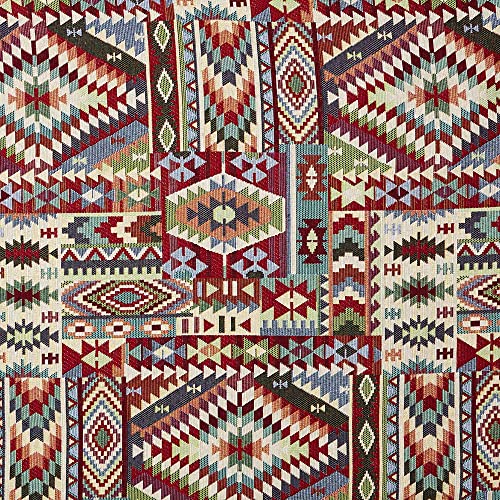 Kt KILOtela Polsterstoff, Möbelstoff, Jacquard Gobelin, Dekostoff, Modische Accessoires, Tischdecke, Vorhang, oder Dekoartikel, 100 cm Länge x 280 cm Breite, Geometrische Kilim, Mehrfarbig - 1 Meter Kt KILOtela Polsterstoff, Möbelstoff, Jacquard Gobelin, Dekostoff, Modische Accessoires, Tischdecke, Vorhang, oder Dekoartikel, 100 cm Länge x 280 cm Breite, Geometrische Kilim, Mehrfarbig - 1 Meter von Kt KILOtela