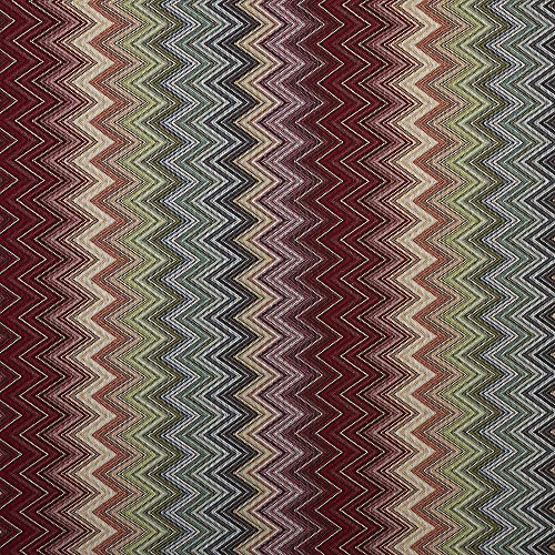 Kt KILOtela - Polsterstoff, Möbelstoff, Jacquard Gobelin, Dekostoff, Modische Accessoires, Tischdecke, Vorhang, Dekoartikel, 100 cm Länge x 280 cm Breite, Zig-Zag, Mehrfarbig - 1 Meter von Kt KILOtela