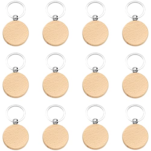 KtbeYTi 12 Stück 40 mm Schlüsselanhänger Holz Blanko Runde Naturholzscheiben Schlüsselringe Personalisierte Holz schlüsselbund, für Malerei, Dekoration, Geschenke, Runde KtbeYTi 12 Stück 40 mm Schlüsselanhänger Holz Blanko Runde Naturholzscheiben Schlüsselringe Personalisierte Holz schlüsselbund, für Malerei, Dekoration, Geschenke, Runde von KtbeYTi