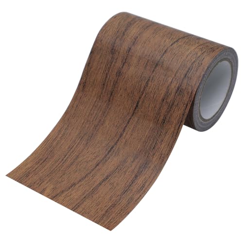 KtbeYTi Holzoptik Klebeband 8cm x 4.57m Selbstklebend Holzmaserung Panzertape, Stark klebend, Hitzebeständig für Reparatur von Laminatböden, Möbeln oder Türkanten(Braun) von KtbeYTi