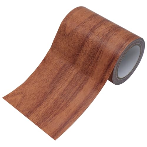 KtbeYTi Holzoptik Klebeband 8cm x 4.57m Selbstklebend Holzmaserung Panzertape, Stark klebend, Hitzebeständig für Reparatur von Laminatböden, Möbeln oder Türkanten(Schokolade) von KtbeYTi