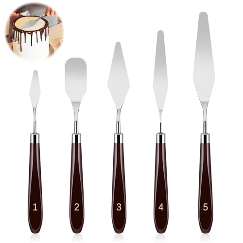 5 Stück Kuchen Dekorieren Schaber, Tortendekoration, Backen Gebäck Werkzeug, Kuchen Creme Spachtel zum perfekten Verteilen von Cremes, Icings und Strukturpasten, ideal für Backen 5 Stück Kuchen Dekorieren Schaber, Tortendekoration, Backen Gebäck Werkzeug, Kuchen Creme Spachtel zum perfekten Verteilen von Cremes, Icings und Strukturpasten, ideal für Backen von Ktnyl