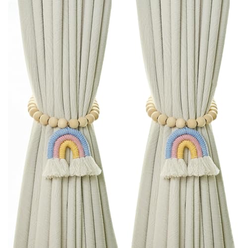 Ktnyl 2 Stück Regenbogen-Vorhang-Raffhalter, Vorhang Raffhalte Regenbogen Boho Vorhanghalter, Vorhang-Krawatten Regenbogen Quasten Gardinenhalter, für Zuhause, Büro, Fenster Dekorativ Ktnyl 2 Stück Regenbogen-Vorhang-Raffhalter, Vorhang Raffhalte Regenbogen Boho Vorhanghalter, Vorhang-Krawatten Regenbogen Quasten Gardinenhalter, für Zuhause, Büro, Fenster Dekorativ von Ktnyl