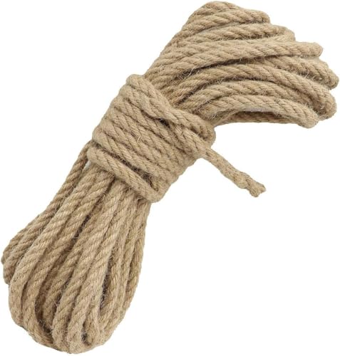 KuTi Kai Natürliches Hanfseil, starke Juteseile, Schärpe, Mehrzweck-Sisalschnur und gedrehte, langlebige lange Seile (20 mm - 10 m)) von KuTi Kai