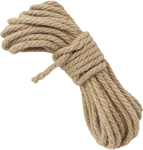 KuTi Kai Natürliches Hanfseil, starke Juteseile, Schärpe, Mehrzweck-Sisalschnur und gedrehte, langlebige lange Seile (22 mm - 10 m)) von KuTi Kai